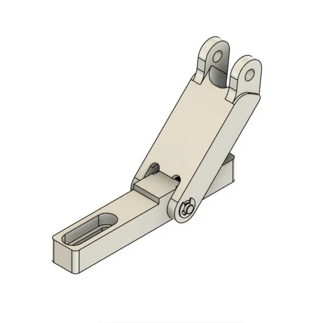 Final hinge design in Fusion 360.