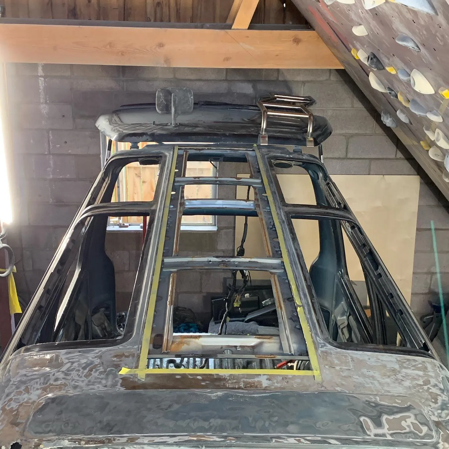 Center section of roof removed